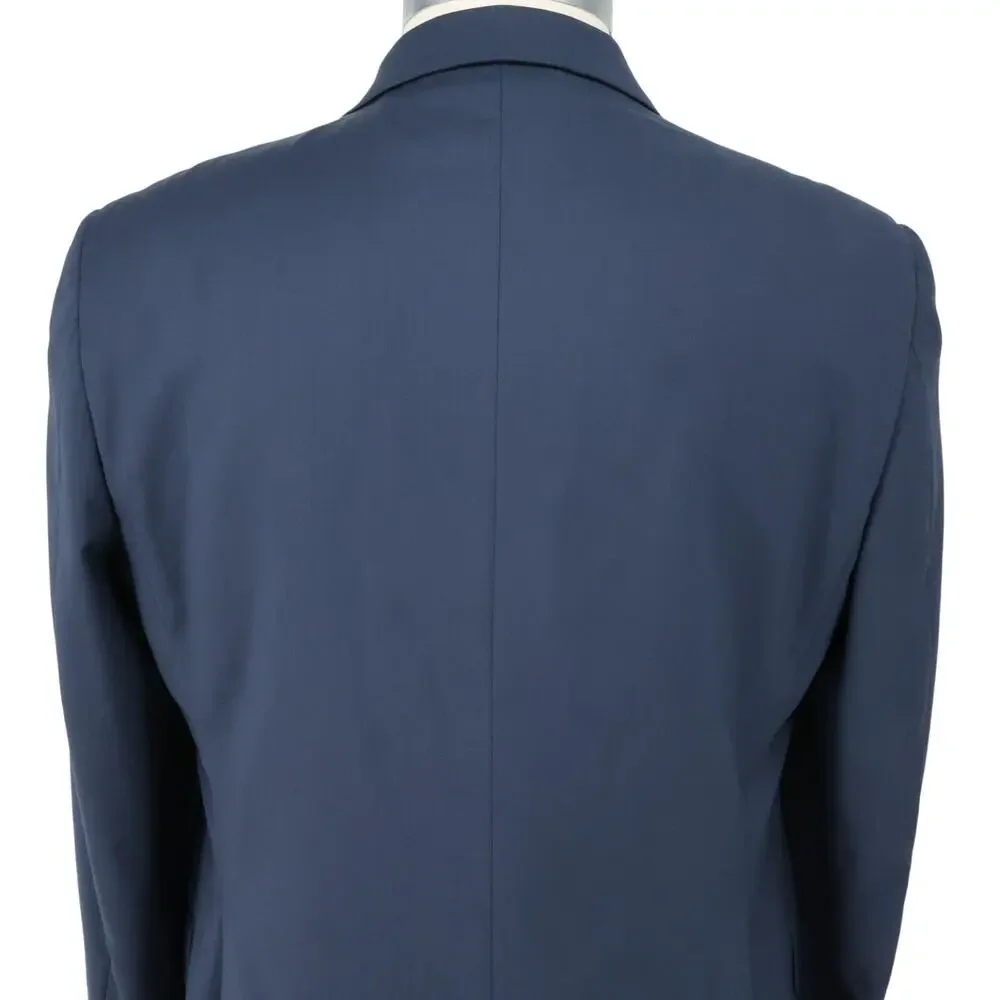 Joseph Abboud Sport Coat Mens 44R Blue Wool Jacket Lined Blazer Slim Fit